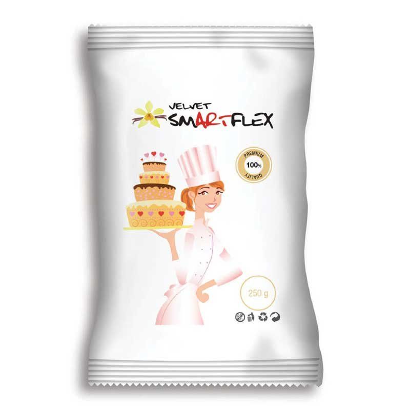 Pâte à sucre Velours 250g Smartflex couleurs Blanc