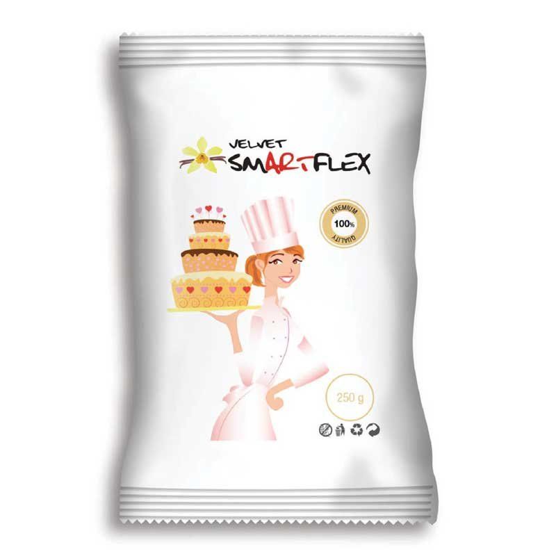 Pâte à sucre Velours 250g Smartflex couleurs Blanc Pâte à sucre Velours 250g Smartflex couleurs Blanc