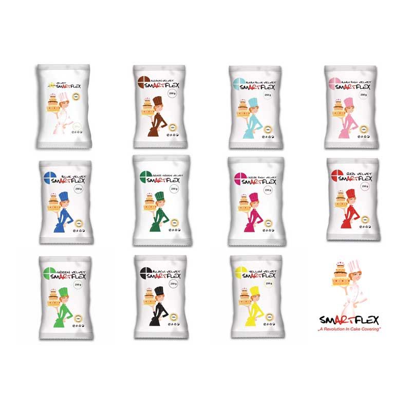 Pâte à sucre Velours 250g Smartflex couleurs aux choix