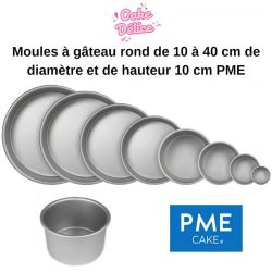 Moule à manqué rond en aluminium antiadhésif 18cm haut 10cm