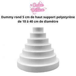 Dummy rond 5 cm de haut support polystyrène diamètre au choix