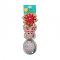 Emporte Pièce Fleur, Tête de lapin, Oeuf Set/3 Wilton