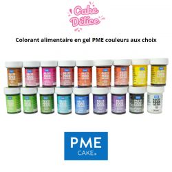 Colorant alimentaire en gel PME couleurs aux choix