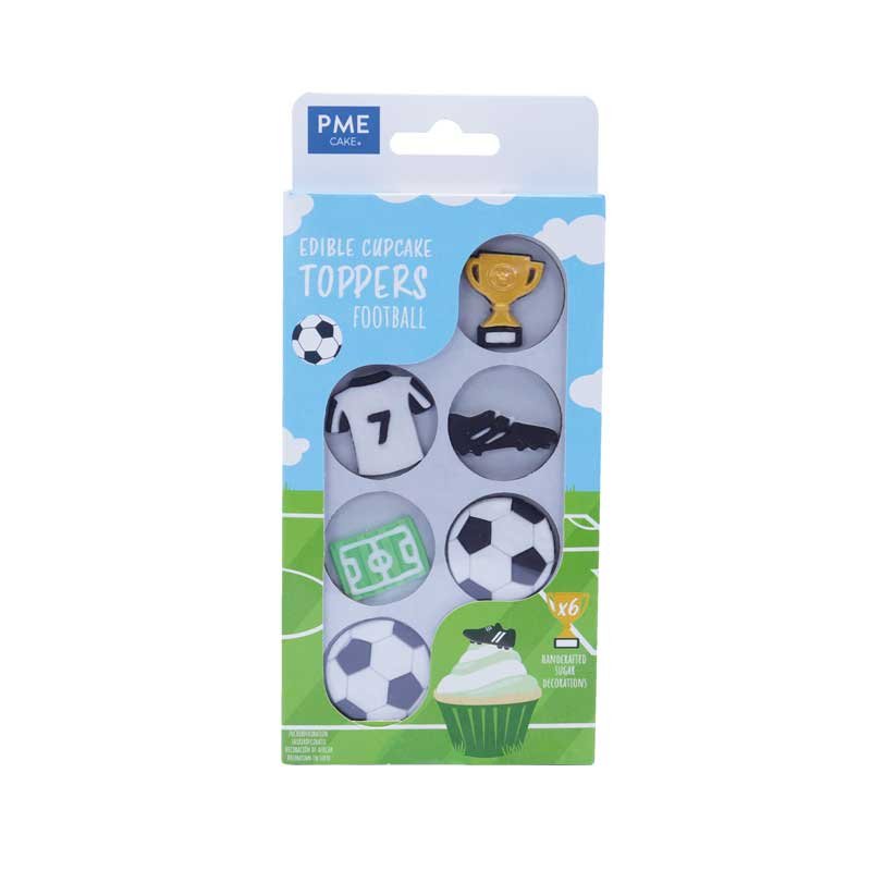 Toppers pour Cupcake Football Pk/6 PME