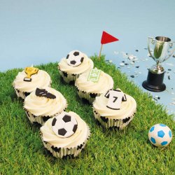 Toppers pour Cupcake Football Pk/6 PME