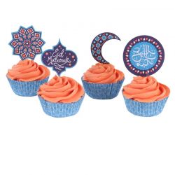 Set Topper cupcakes Eid Mubarak PME