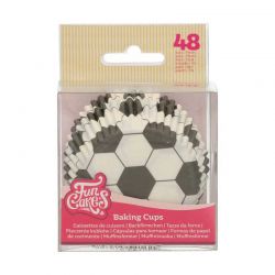 Caissettes à Cupcake Football pk/48 FunCakes