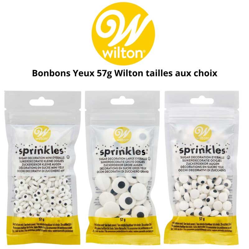 Bonbons Yeux 57g Wilton tailles aux choix