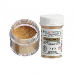 Lustre comestible 4g Sugarflair couleurs Or Royal