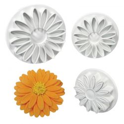 Emporte-pièce poussoir grosse marguerite set/3