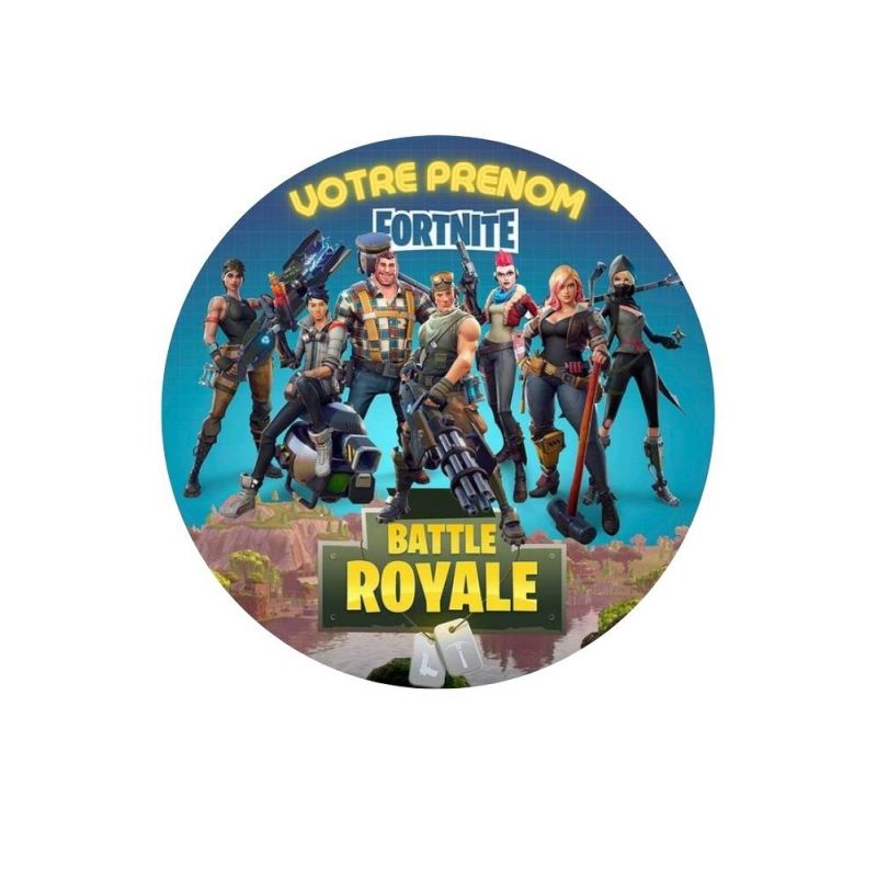 Disque à Gâteau Personnalisé Fornite, Battle Royale Disque à Gâteau Personnalisé Fornite, Battle Royale