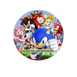 Disque à Gâteau Personnalisé Sonic