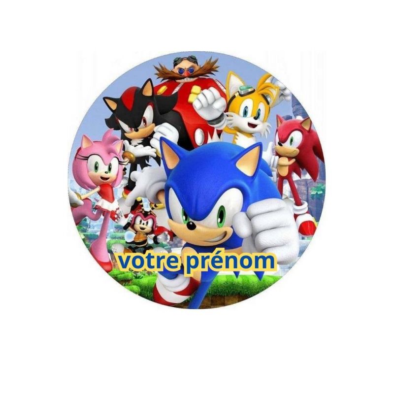 Disque à Gâteau Personnalisé Sonic à 7,99 €