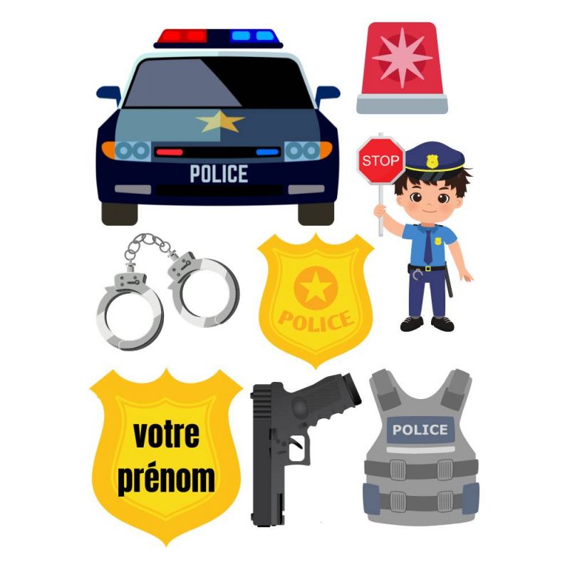 Kit de Montage de Toppers à Gâteau Personnalisés Police