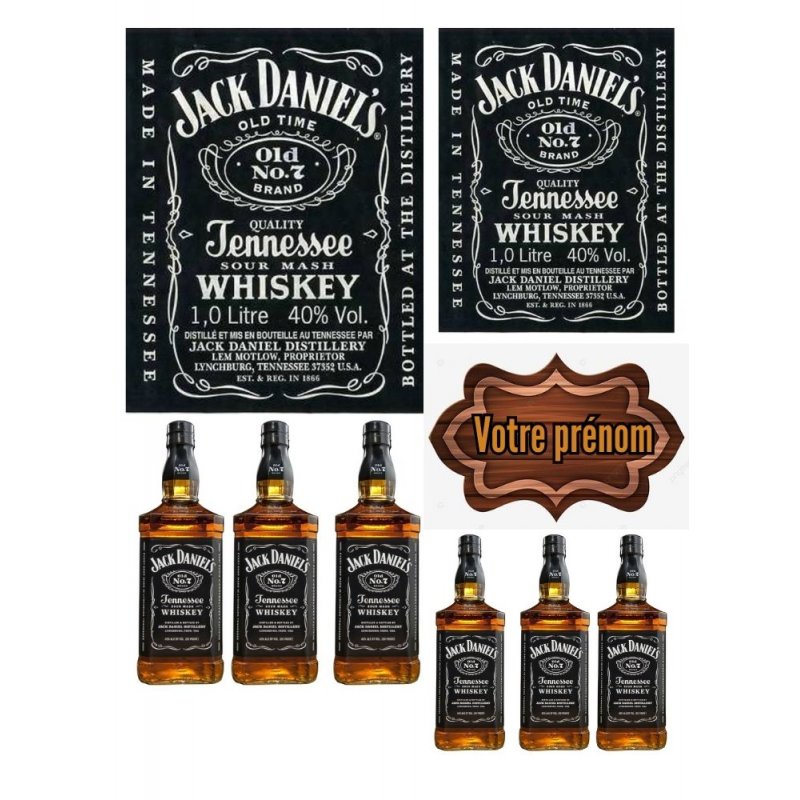 Kit de Montage de Toppers à Gâteau Personnalisés Jack Daniel's