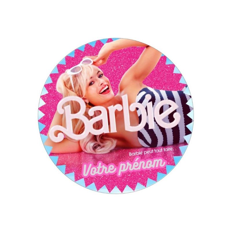 Disque à Gâteau Personnalisé Barbie peut tout faire Disque à Gâteau Personnalisé Barbie peut tout faire