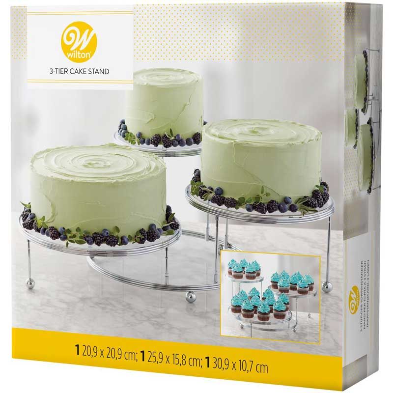 Présentoir à Gâteaux 3 étages Cakes 'N More Wilton à 44,99 €