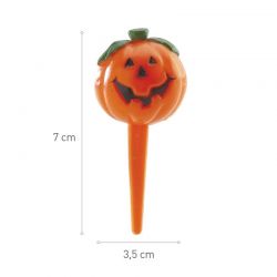 Cake Topper en plastique Citrouille Halloween