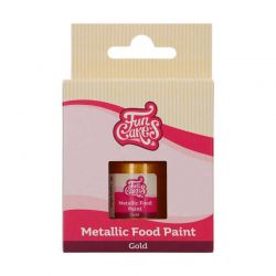 Peinture Alimentaire Métallique Or FunCakes