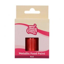 Peinture Alimentaire Métallique Rouge FunCakes