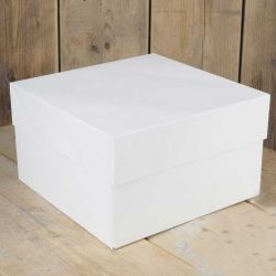Boîte à Gâteaux Blanc 28x28x15cm FunCakes