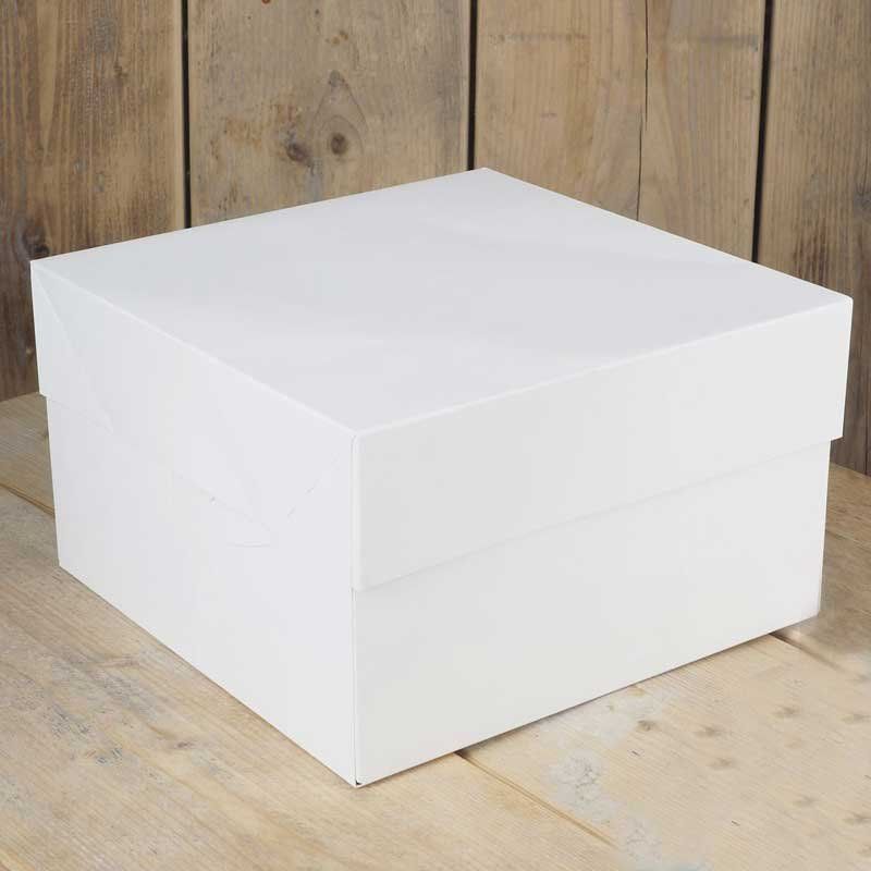Boîte à Gâteaux Blanc 28x28x15cm FunCakes