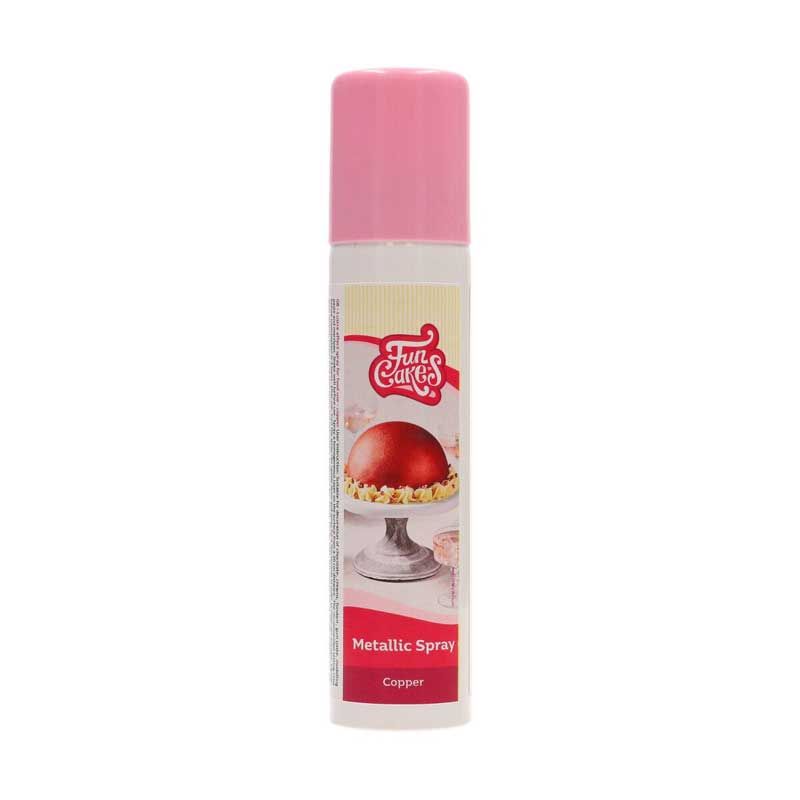 Bombe spray lustrant 100 ml FunCakes couleur cuivre Bombe spray lustrant 100 ml FunCakes couleur cuivre