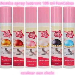 Bombe spray lustrant 100 ml FunCakes couleur aux choix