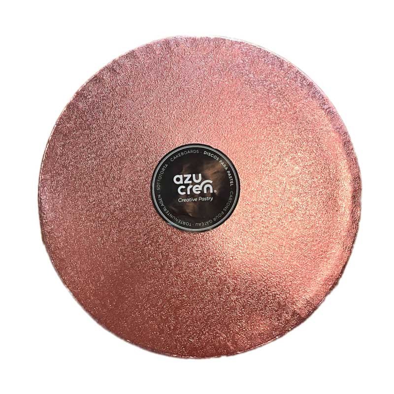 Plateau de présentation rond épais 25 cm Rose gold