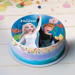 Disque comestible la reine des neiges & Anna Disney