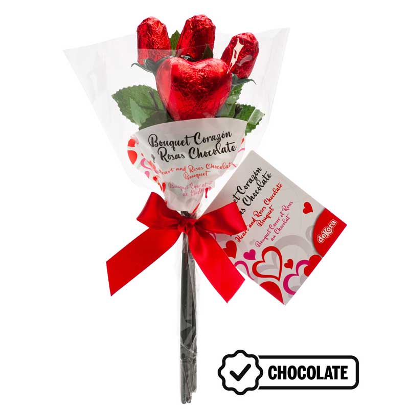 Bouquet de Cœur aux Roses en Chocolat à 6,39 €