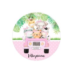 Disque Sucette & Cupcake 5 cm Animaux jungle mignon