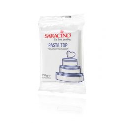 Pâte à sucre de couverture TOP 250gr Saracino couleurs Blanc