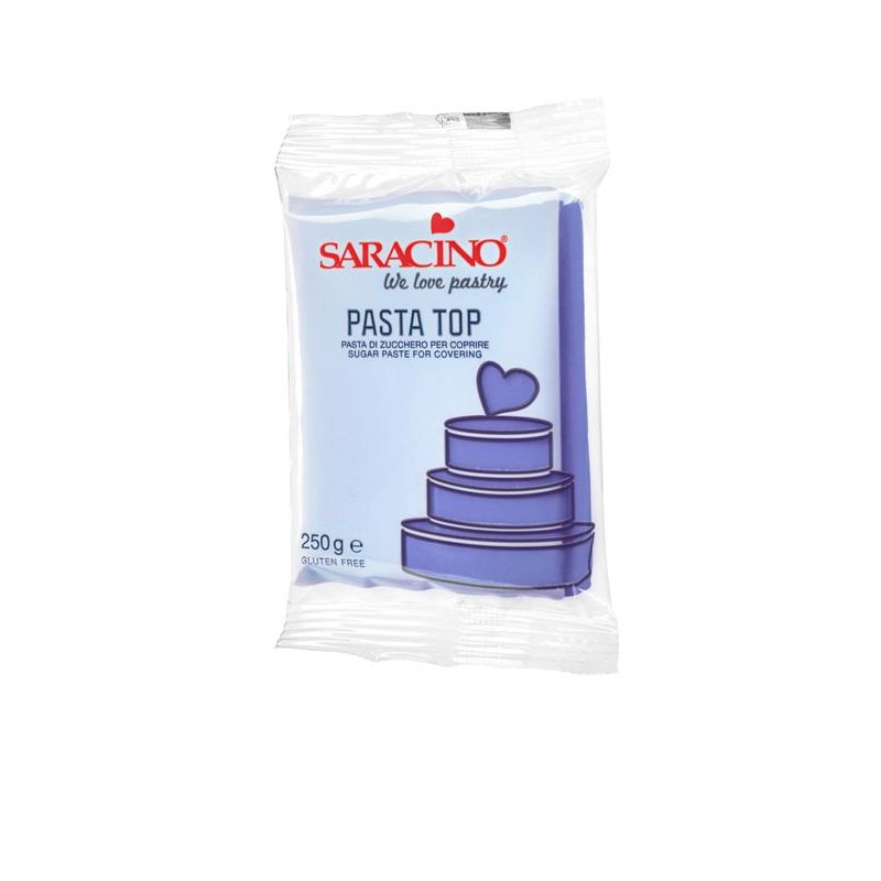 Pâte à sucre de couverture TOP 250gr Saracino couleurs Violet Pâte à sucre de couverture TOP 250gr Saracino couleurs Violet