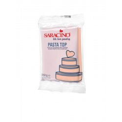 Pâte à sucre de couverture TOP 250gr Saracino couleurs Rose beige
