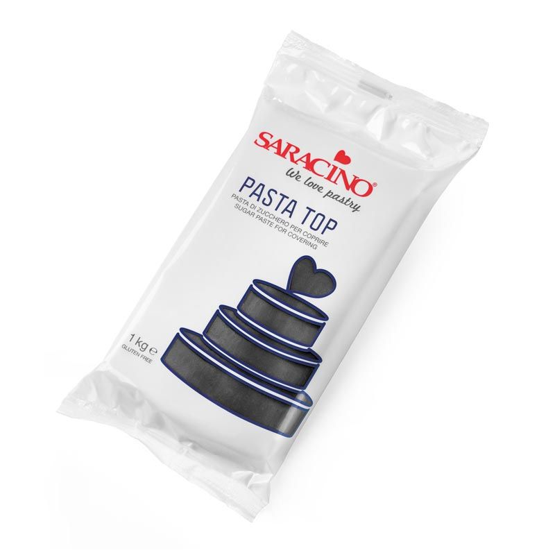 Pâte à sucre Noir TOP 1Kg Saracino