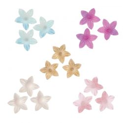 Fleurs LILAS en Azyme 2 cm lot de 20 - couleurs aux choix