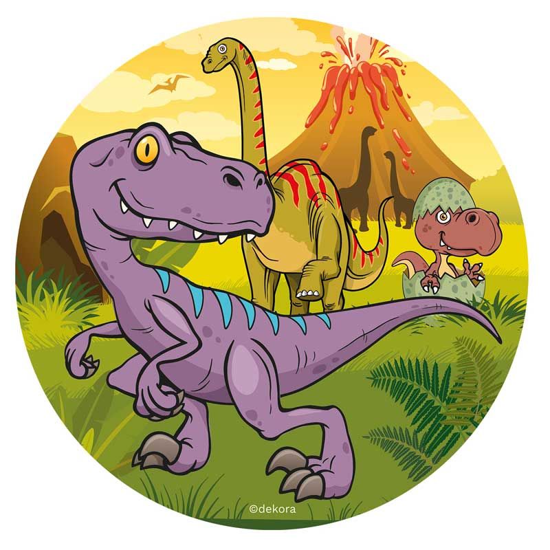 Disque Azyme pour gâteau Dinosaure