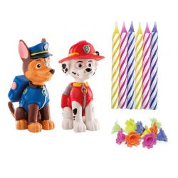 Pack Figurine, bougies Chase et Marshall Pat'patrouille