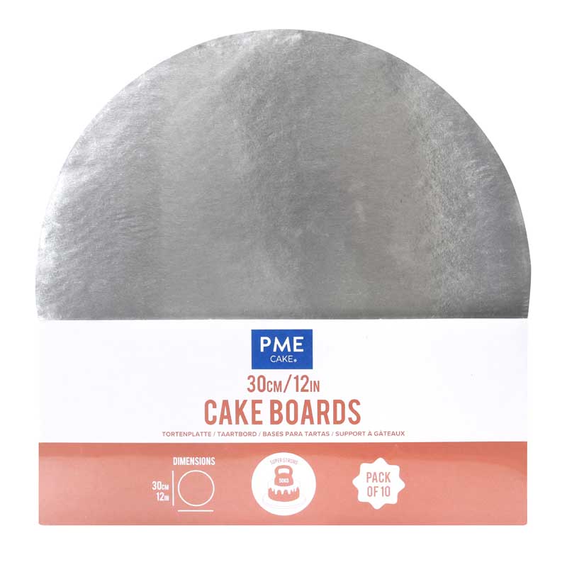 Tala Plateau à Gâteau En Carton Argenté - Diamètre 30 Cm - Épaisseur 3 Mm - Présentation Élégante Pour Gâteaux Et Pâtisseries