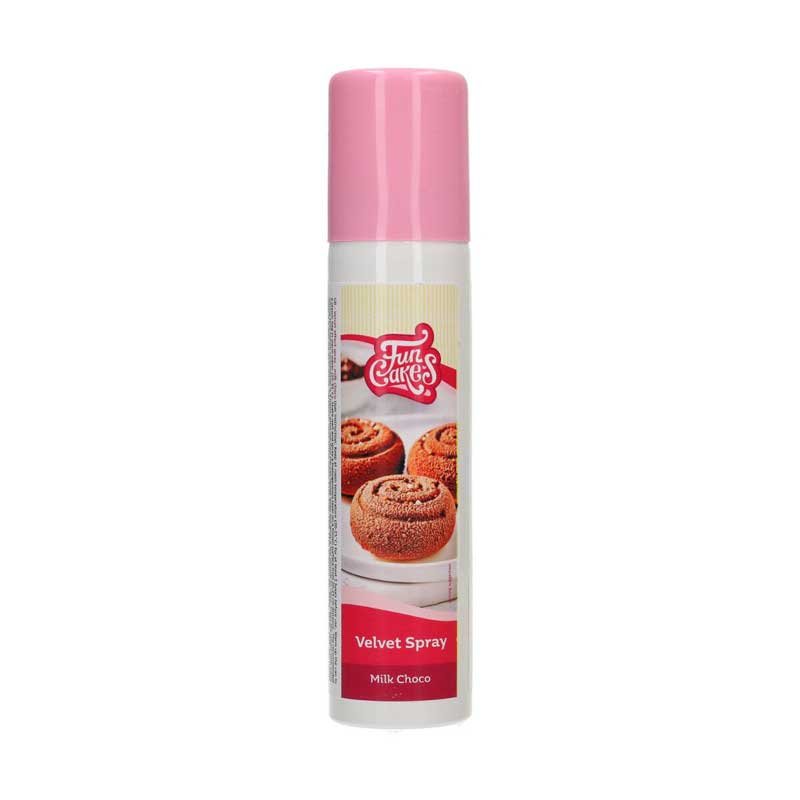 Bombe spray velours 100 ml FunCakes couleur Chocolat au lait