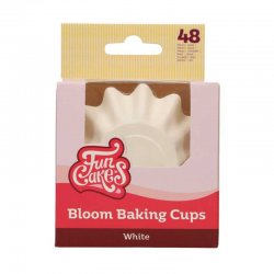 Caissettes à Cupcakes Bloom pk/48 FunCakes Couleur Blanc