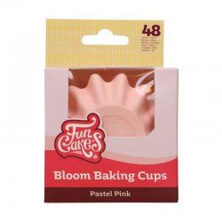 Caissettes à Cupcakes Bloom pk/48 FunCakes Couleur Rose Pastel