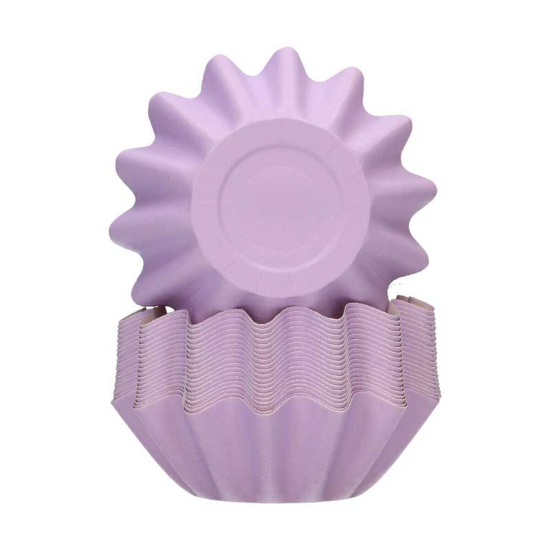 Lot De 150 Caissettes Cupcake Papier 7x6x5,5 Cm - Motif à Pois Dorés (Rose, Bleu, Violet) - Pour Pâtisserie, Fêtes, Mariage - 4