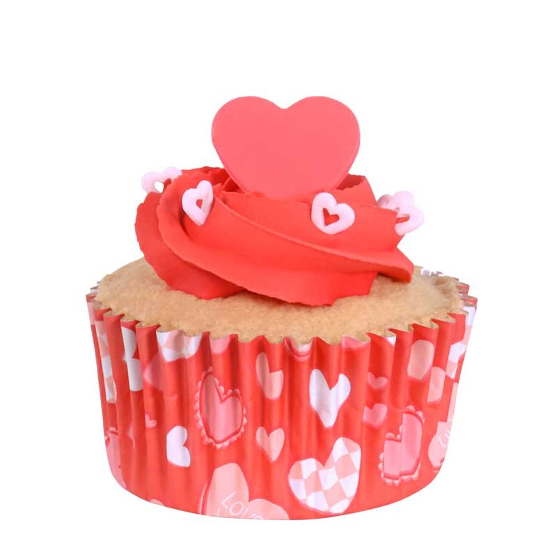 Caissettes à Cupcakes En Aluminium Pour La Saint-Valentin - Set De 30 Cœurs Rouges - PME - 9