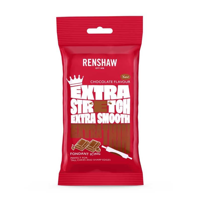 Pâte à sucre de couverture Extra Renshaw 250gr couleurs Marron Chocolat Pâte à sucre de couverture Extra Renshaw 250gr couleurs Marron Chocolat