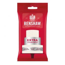 Pâte à sucre de couverture Extra Renshaw 250gr couleurs Blanc