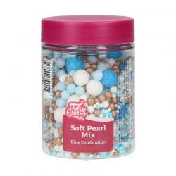 FunCakes Soft Pearls Mix – Perles Comestibles Blue Celebration