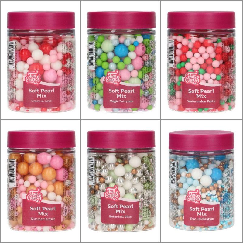 FunCakes Soft Pearls Mix – Perles Comestibles Douces pour Décoration Pâtissière
