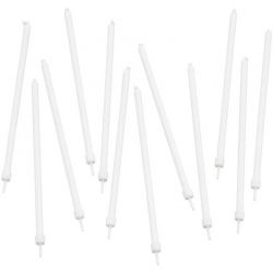Bougies d’anniversaire longues blanches Wilton – Élégance et hauteur pour vos gâteaux de fête